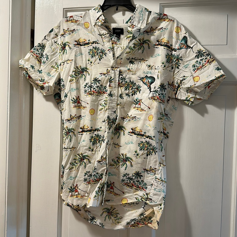 J Crew Short Sleeve Botton Up
